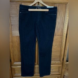 Ann Taylor Jeans Womens 14 Loft Straight 32 W Dark Wash NWT